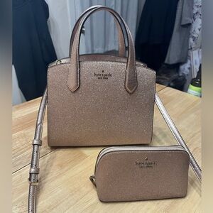 Kate Spade Shimmering Tan Crossbody Set